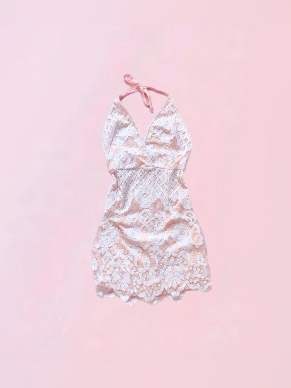 Missguided Plunge Halter Dress